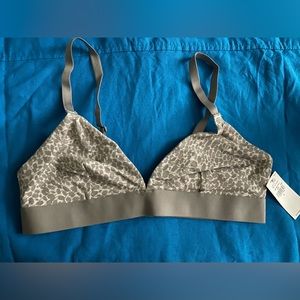 Old Navy gray animal print triangle bralette NWT size S
